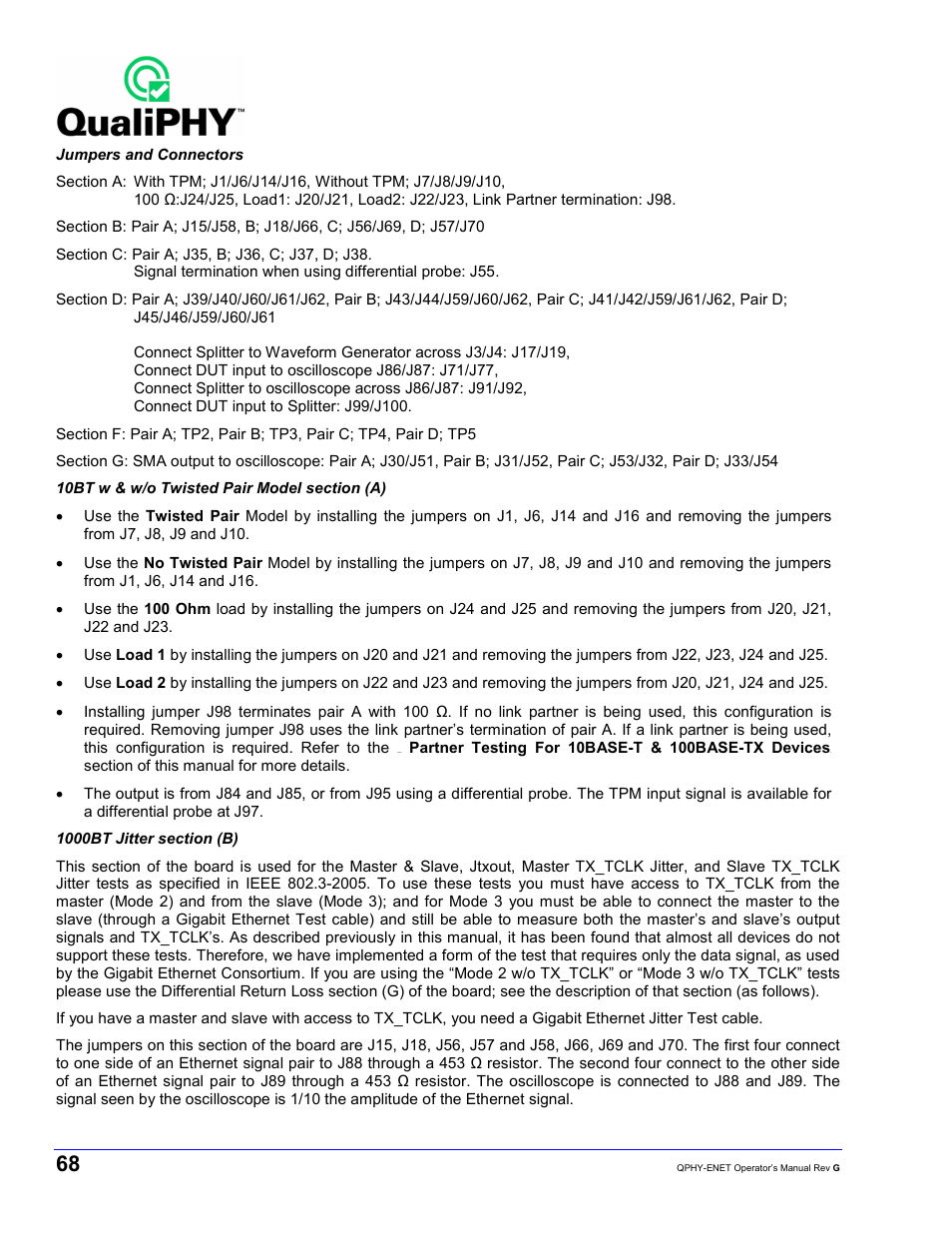 Teledyne LeCroy QPHY-ENET User Manual | Page 68 / 78