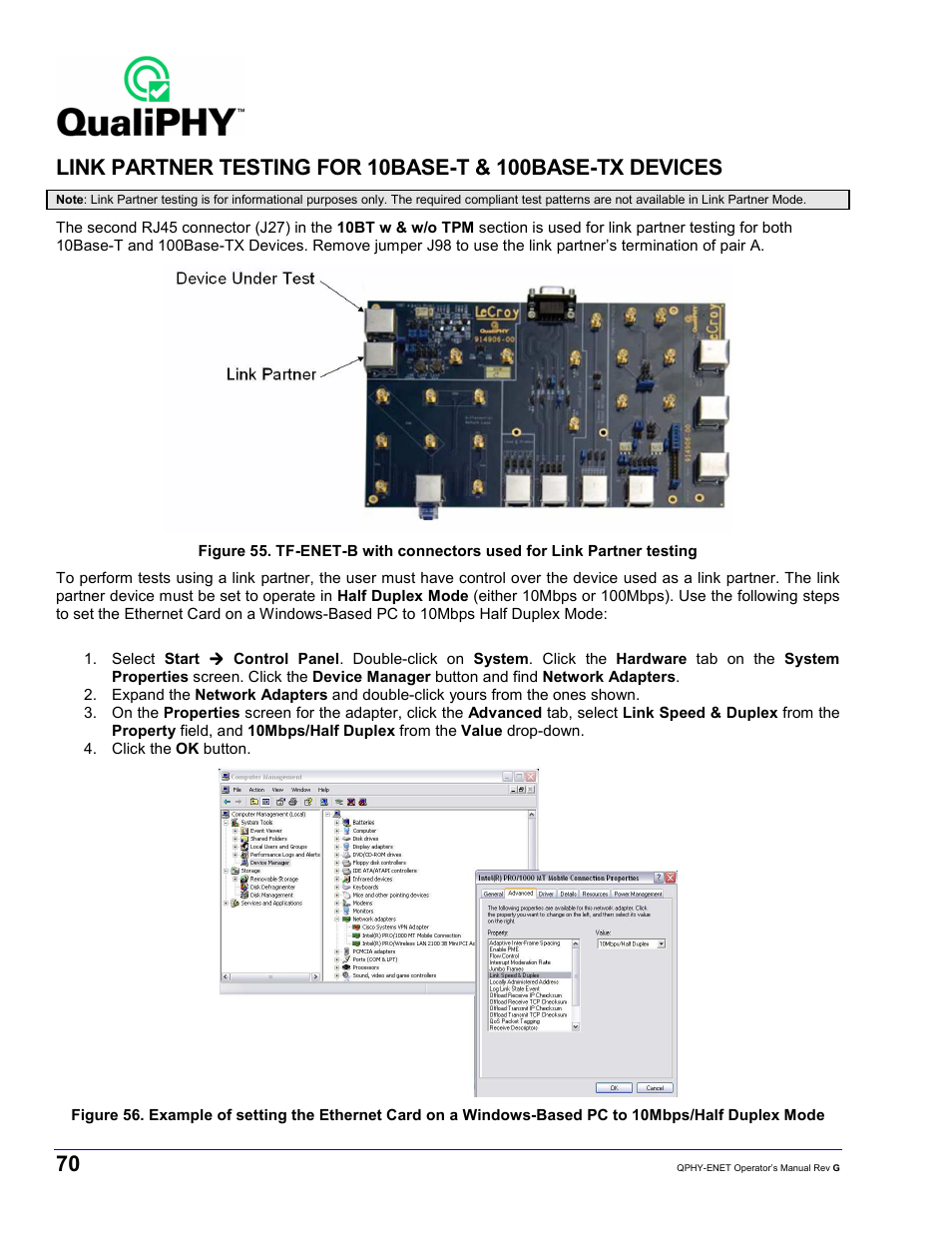 Teledyne LeCroy QPHY-ENET User Manual | Page 70 / 78