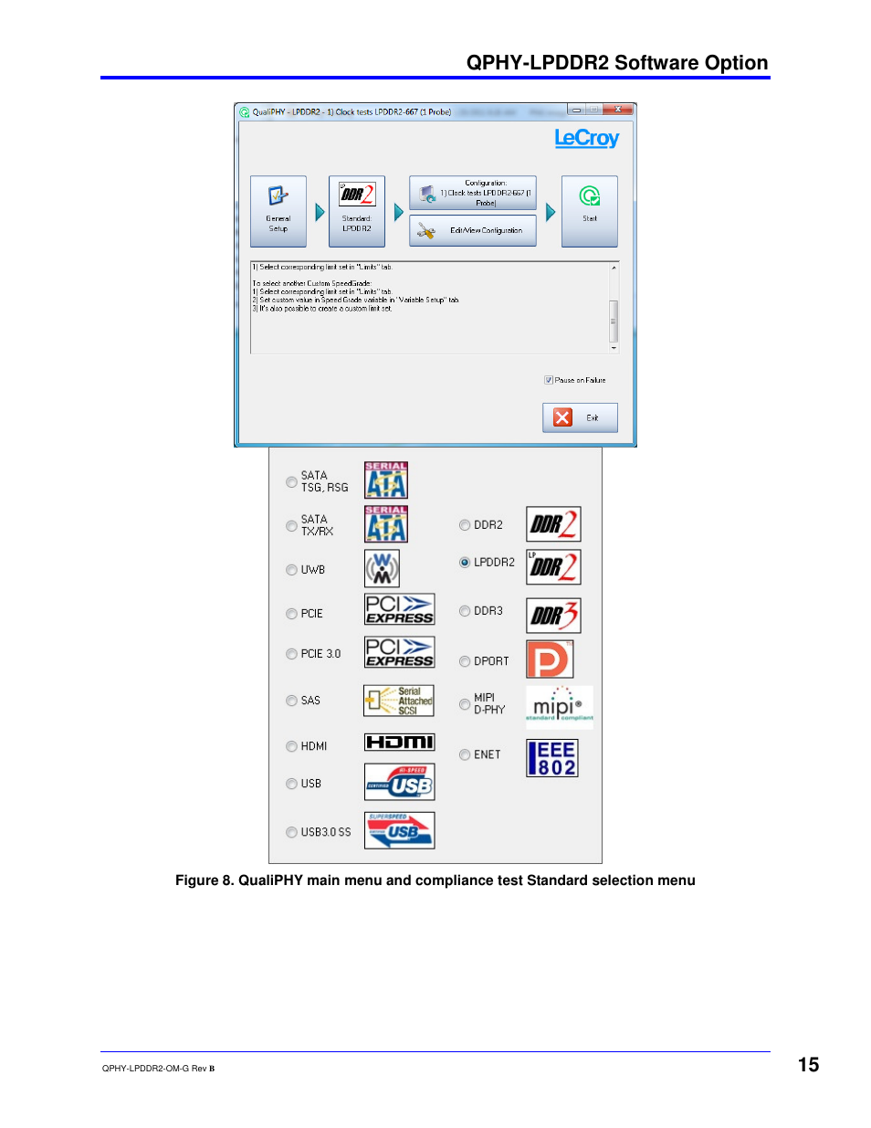 Qphy-lpddr2 software option | Teledyne LeCroy QPHY-LPDDR2 User Manual | Page 15 / 49