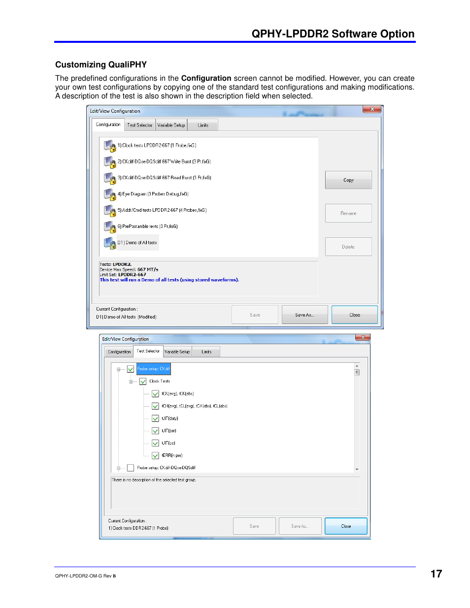 Qphy-lpddr2 software option | Teledyne LeCroy QPHY-LPDDR2 User Manual | Page 17 / 49