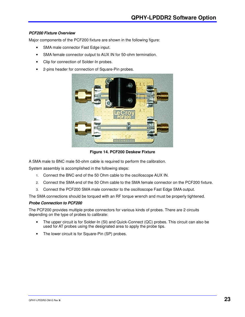 Qphy-lpddr2 software option | Teledyne LeCroy QPHY-LPDDR2 User Manual | Page 23 / 49