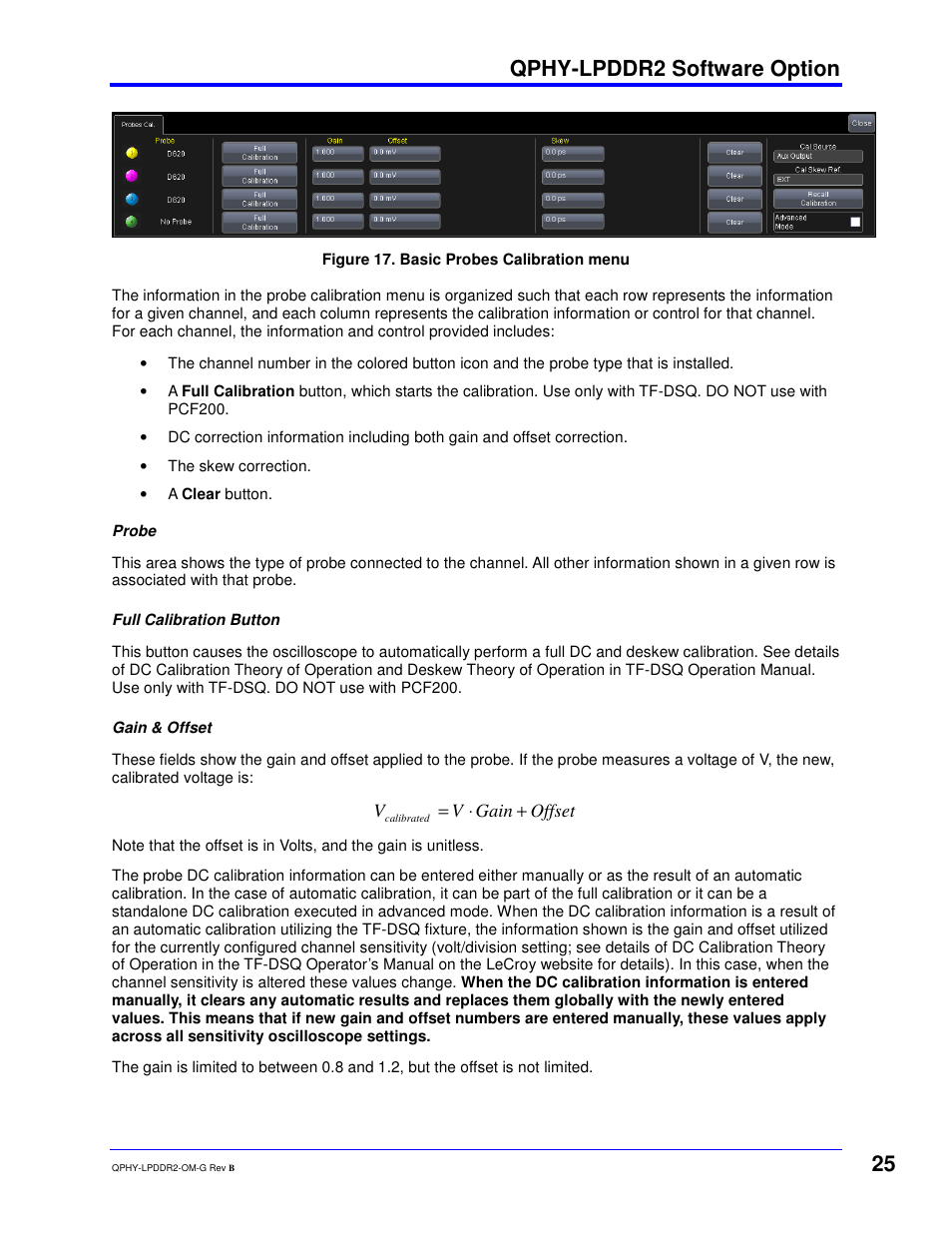 Qphy-lpddr2 software option | Teledyne LeCroy QPHY-LPDDR2 User Manual | Page 25 / 49