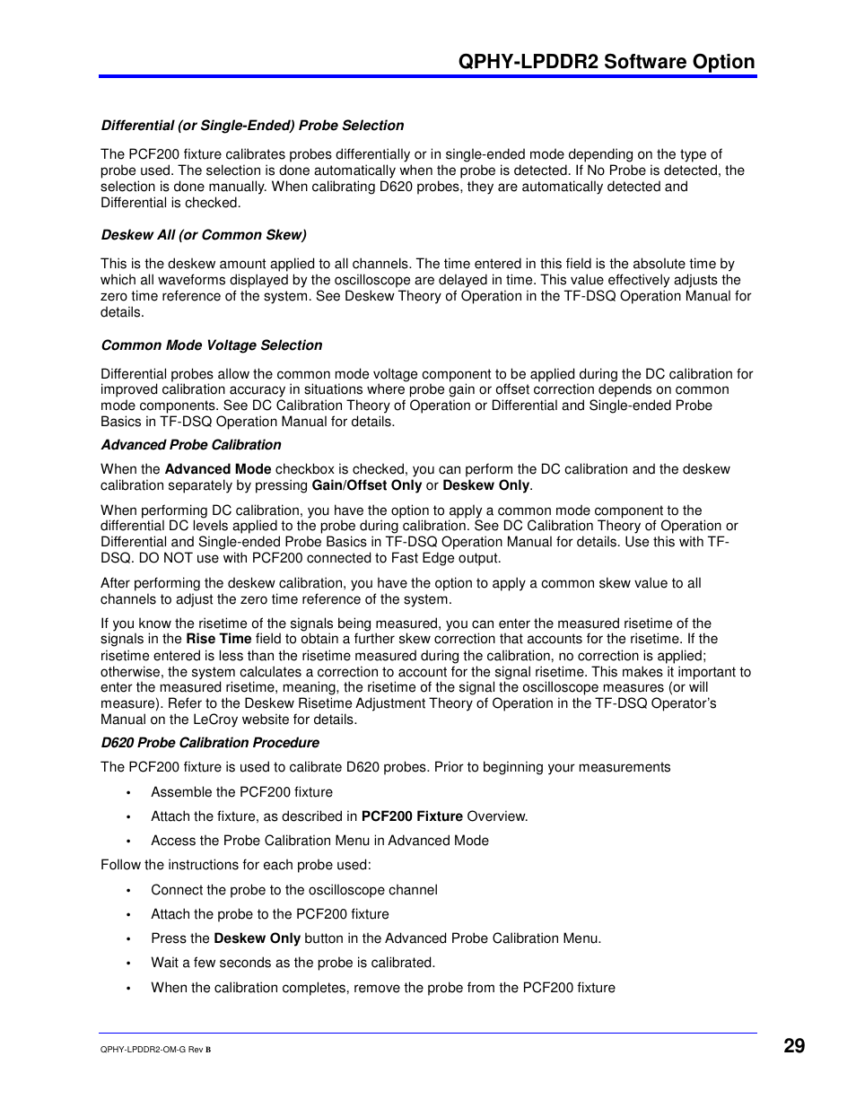 Qphy-lpddr2 software option | Teledyne LeCroy QPHY-LPDDR2 User Manual | Page 29 / 49