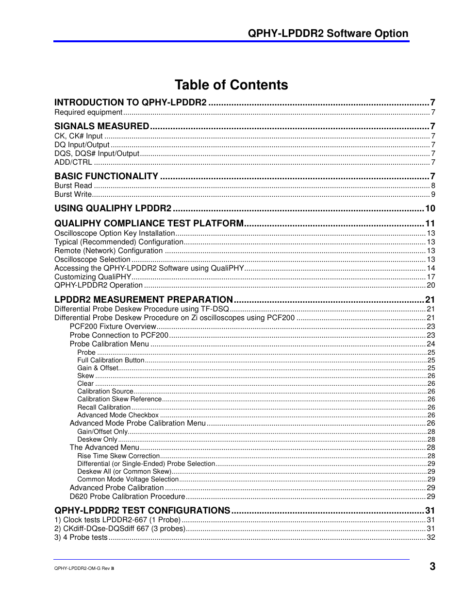 Teledyne LeCroy QPHY-LPDDR2 User Manual | Page 3 / 49