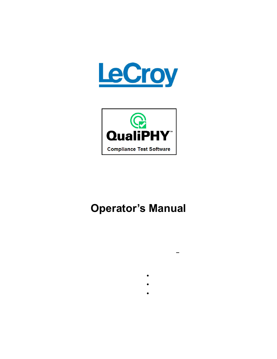 Teledyne LeCroy QPHY-MIPI-DPHY User Manual | 32 pages