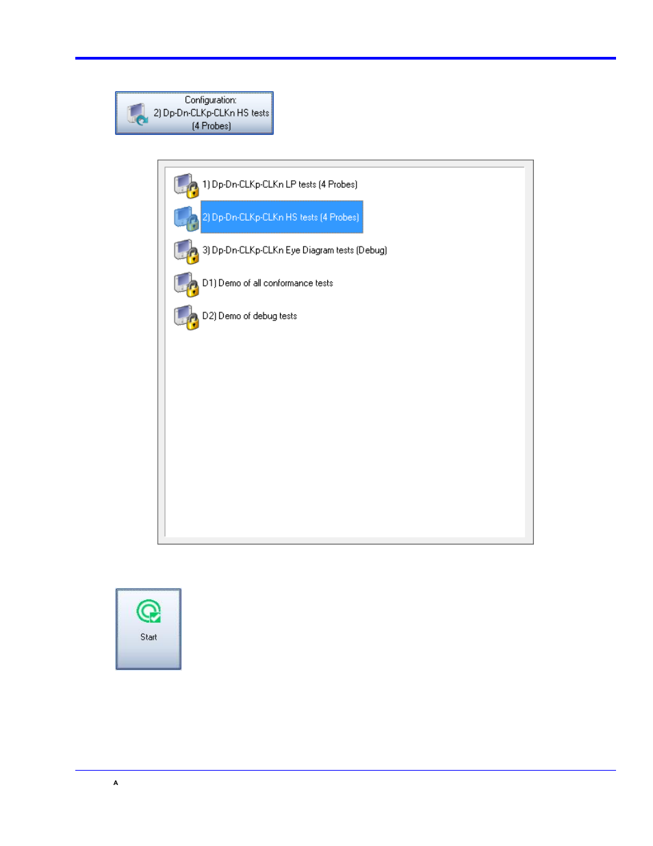 Figure 8 - qualiphy configuration selection menu, Qphy-mipi-dphy software option | Teledyne LeCroy QPHY-MIPI-DPHY User Manual | Page 15 / 32