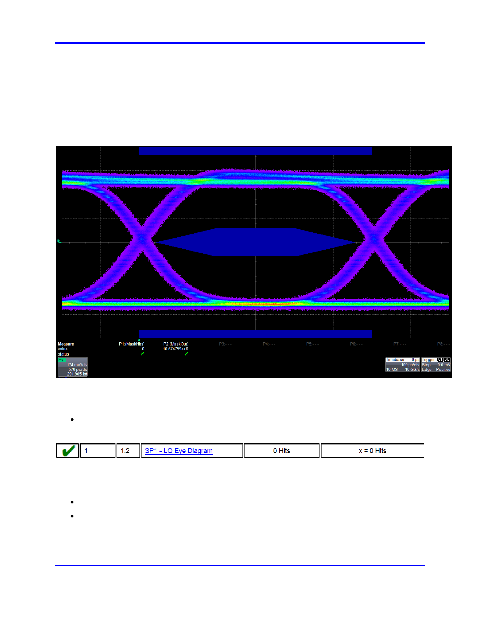 Eye diagram testing 1.2, 2.4, 4.1, 4.3, Figure 11 - eye diagram results, Qphy-most150o software option | Teledyne LeCroy QPHY-MOST150 User Manual | Page 19 / 24