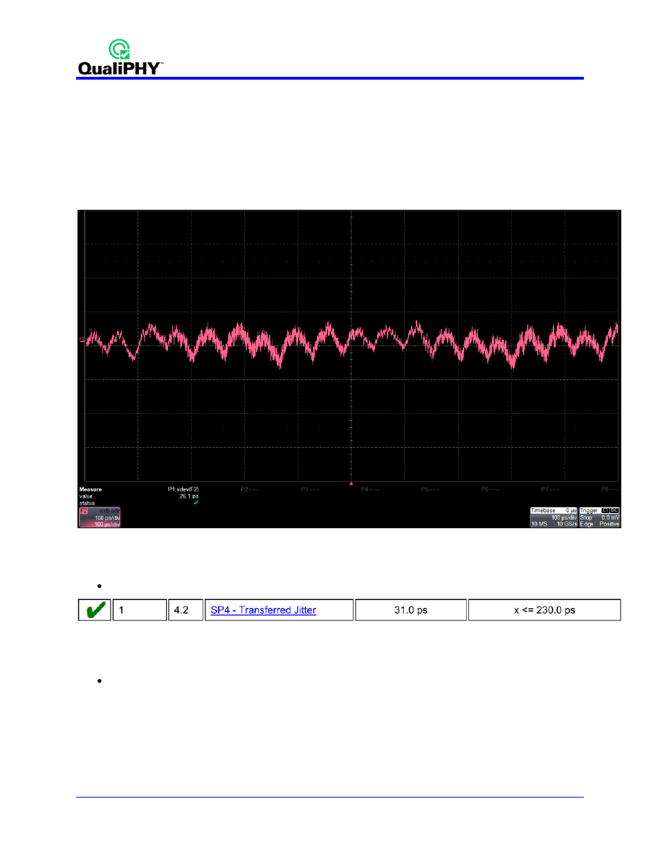 Figure 13 - transferred jitter results | Teledyne LeCroy QPHY-MOST150 User Manual | Page 20 / 24
