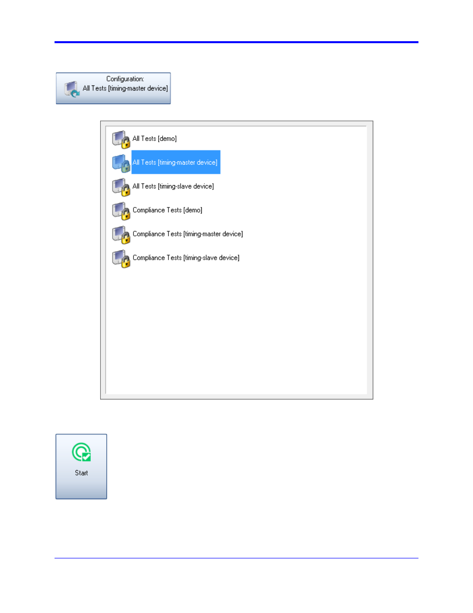 Figure 4 - qualiphy configuration selection menu, Qphy-most50e software option | Teledyne LeCroy QPHY-MOST50 User Manual | Page 11 / 21