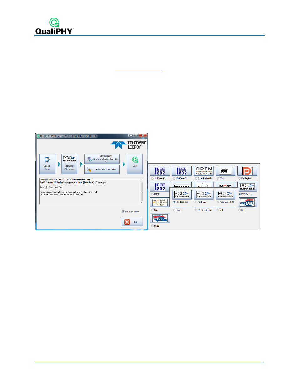 Accessing the software, Using qualiphy | Teledyne LeCroy QPHY-PCIe User Manual | Page 12 / 30