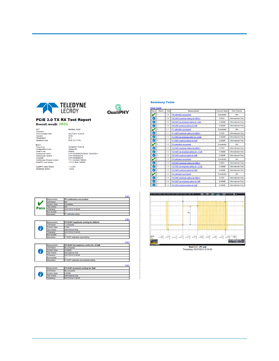 Run reports | Teledyne LeCroy QPHY-PCIe User Manual | Page 15 / 30