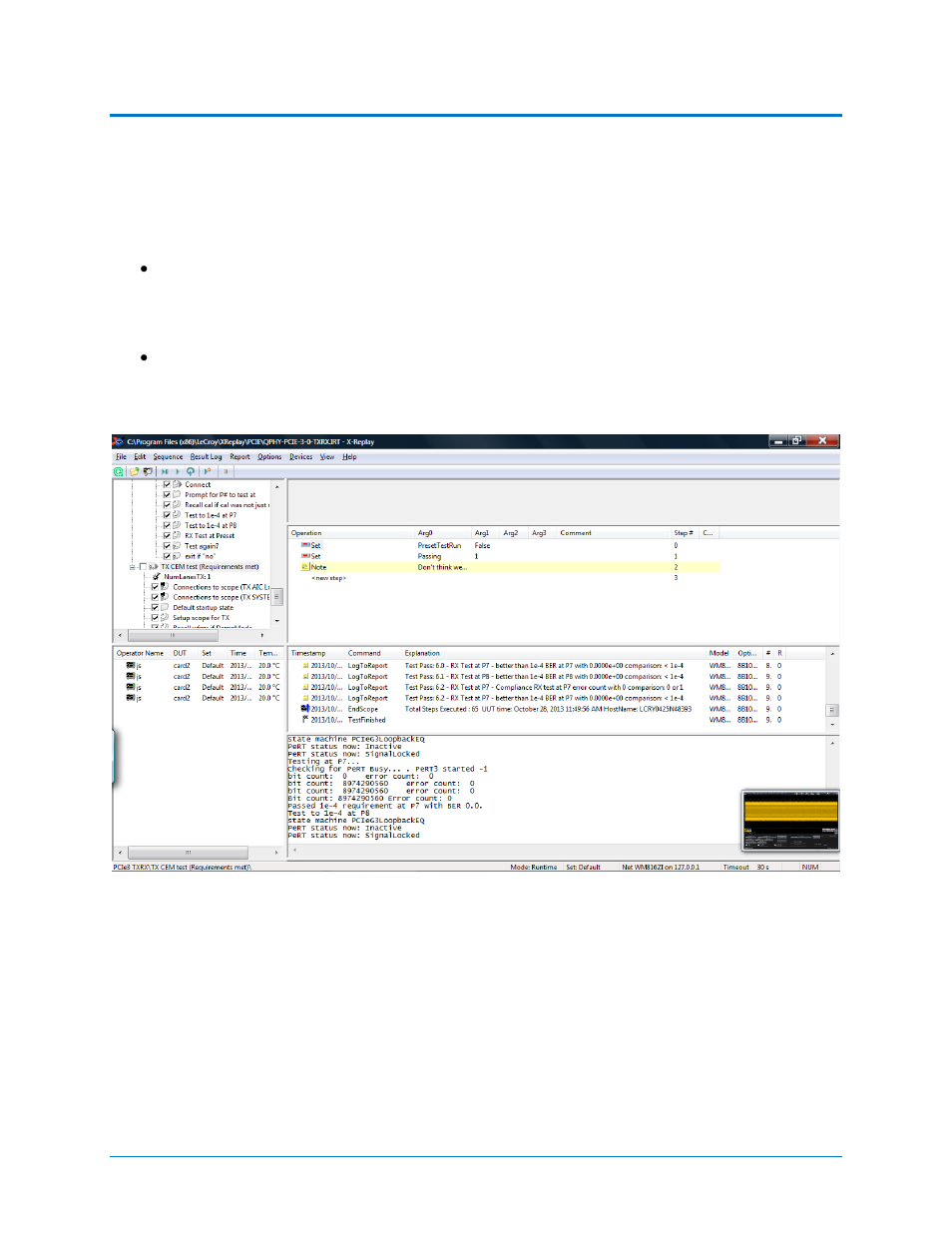 X-replay mode, Figure 8 – x-replay mode window | Teledyne LeCroy QPHY-PCIe User Manual | Page 19 / 30