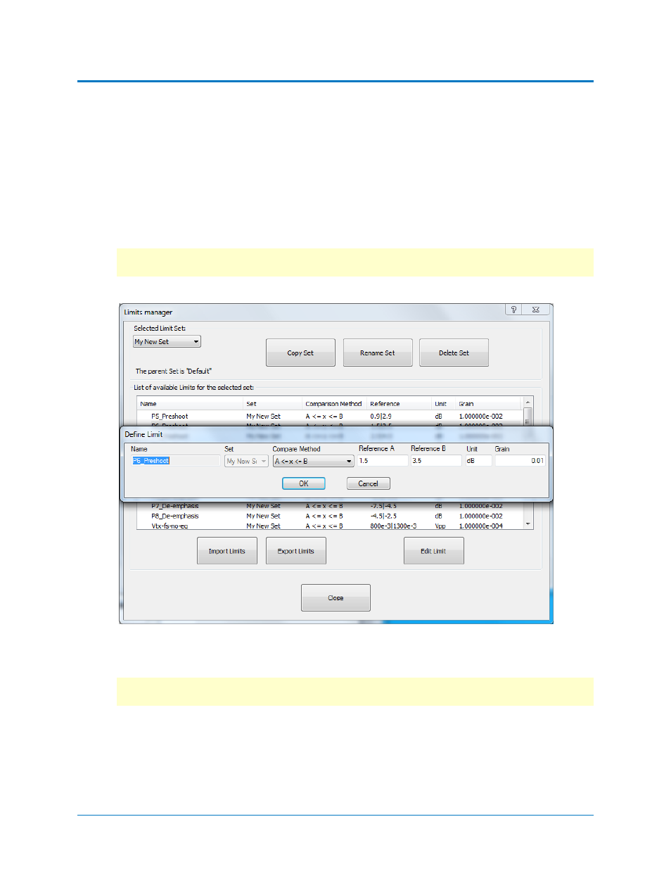 Edit test limits, X-replay mode | Teledyne LeCroy QPHY-PCIE3 User Manual | Page 15 / 28