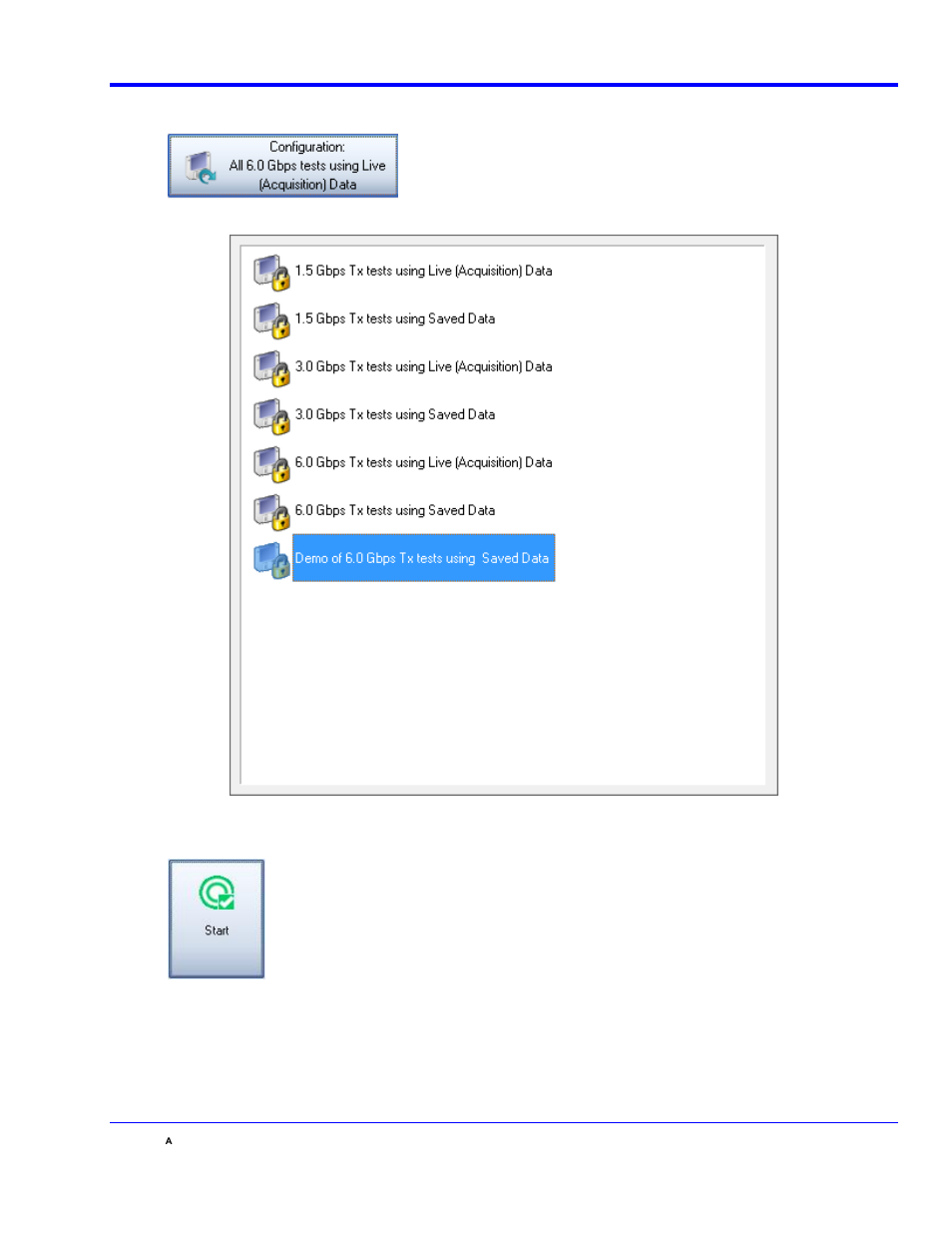 Figure 4 - qualiphy configuration selection menu, Qphy-sas2 software option | Teledyne LeCroy QPHY-SAS2 User Manual | Page 11 / 45