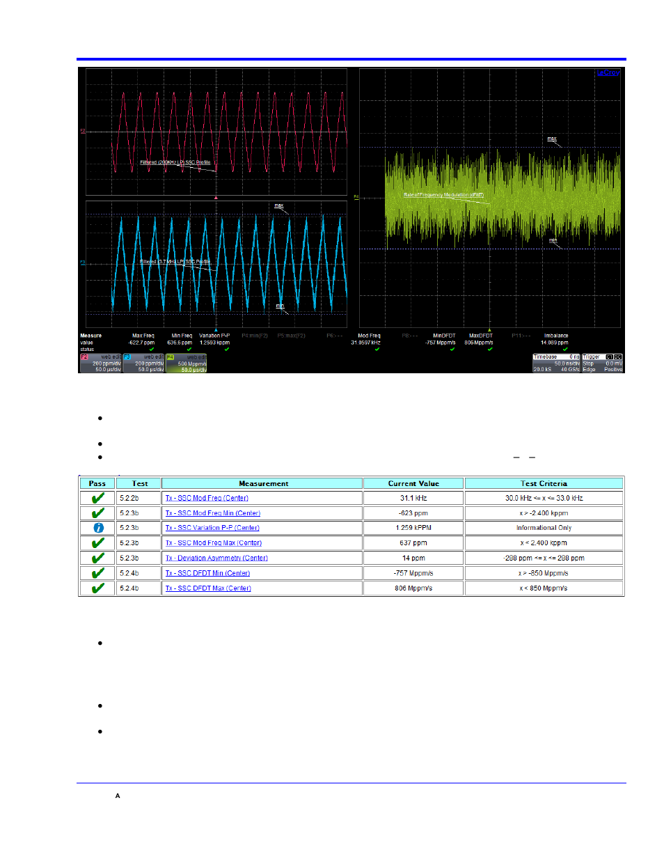 Figure 20 - ssc test results, Qphy-sas2 software option | Teledyne LeCroy QPHY-SAS2 User Manual | Page 29 / 45