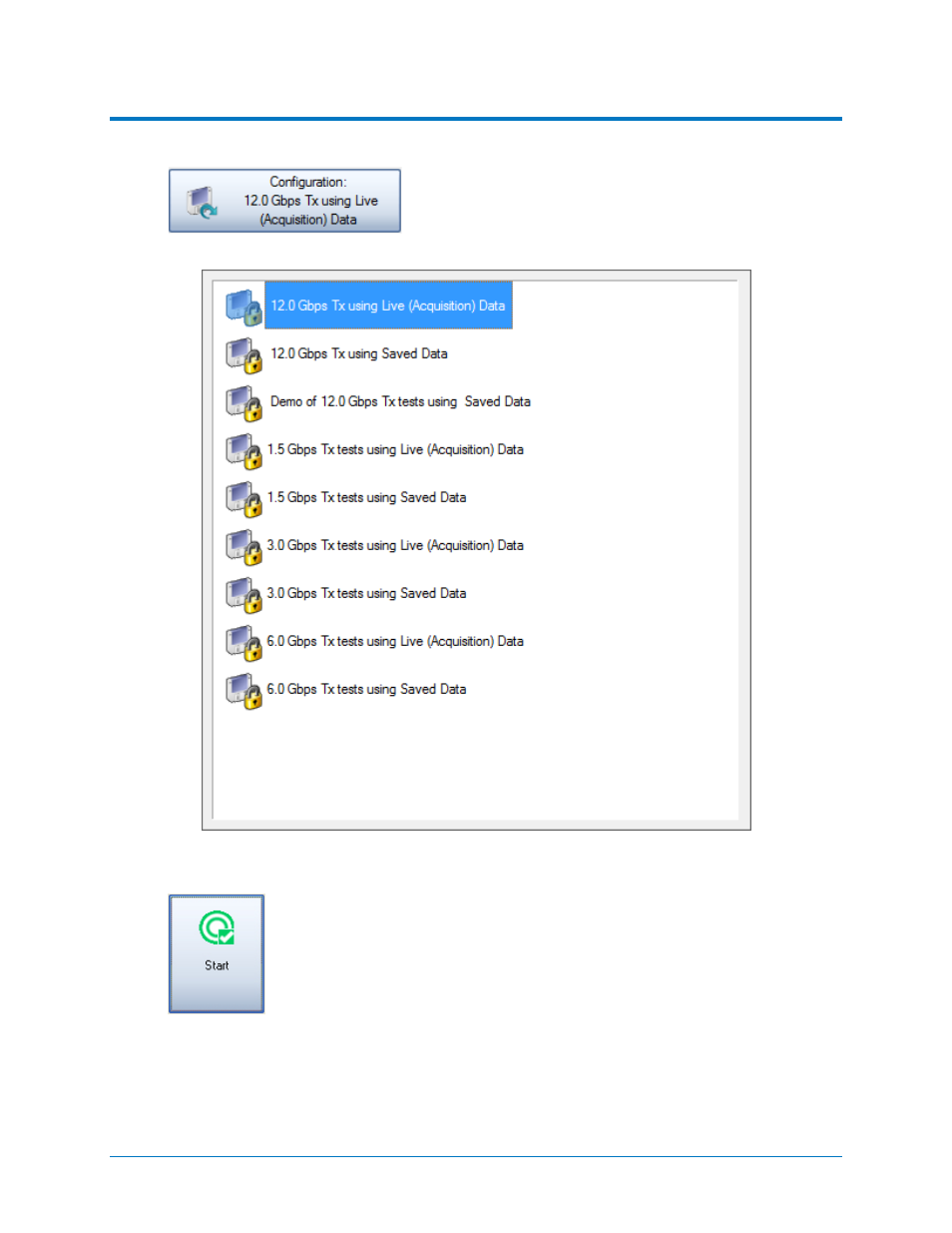 Figure 4 - qualiphy configuration selection menu, Qphy-sas3 software option | Teledyne LeCroy QPHY-SAS3 User Manual | Page 11 / 50