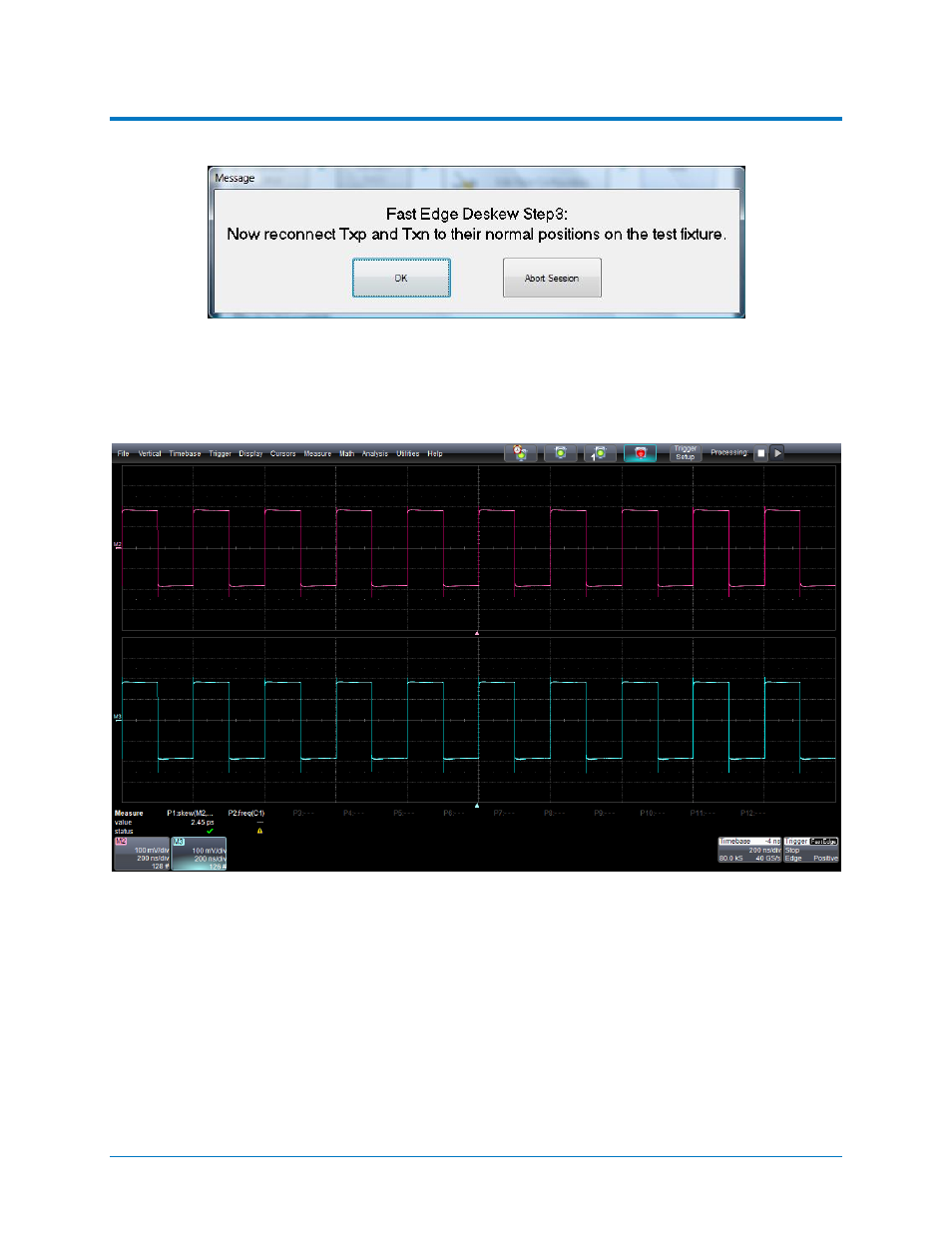 Figure 44 – fast edge – step 3 prompt, Qphy-sas3 software option | Teledyne LeCroy QPHY-SAS3 User Manual | Page 47 / 50