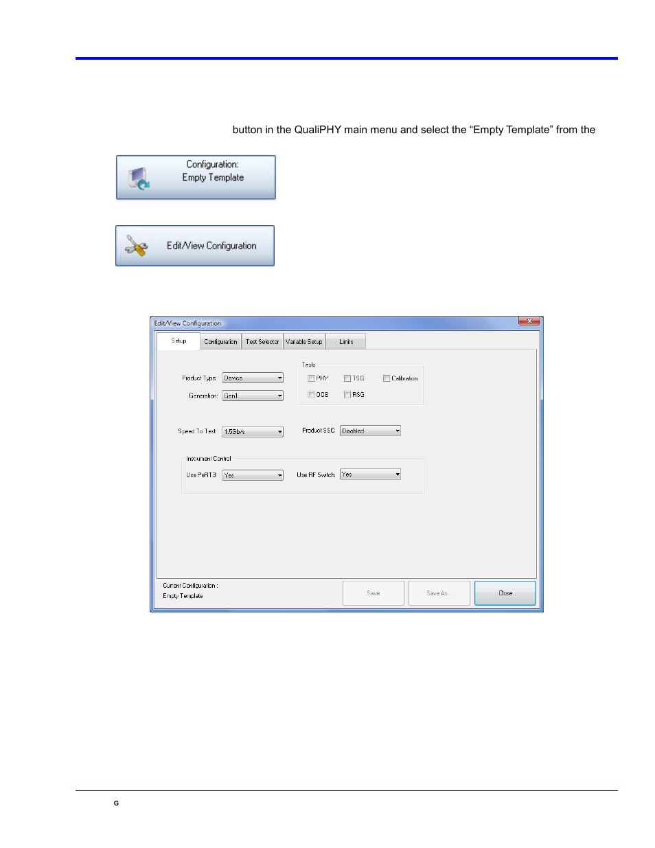 Customizing qualiphy, Figure 5. qualiphy setup menu, Qphy-sata software option | Teledyne LeCroy QPHY-SATA User Manual | Page 13 / 45