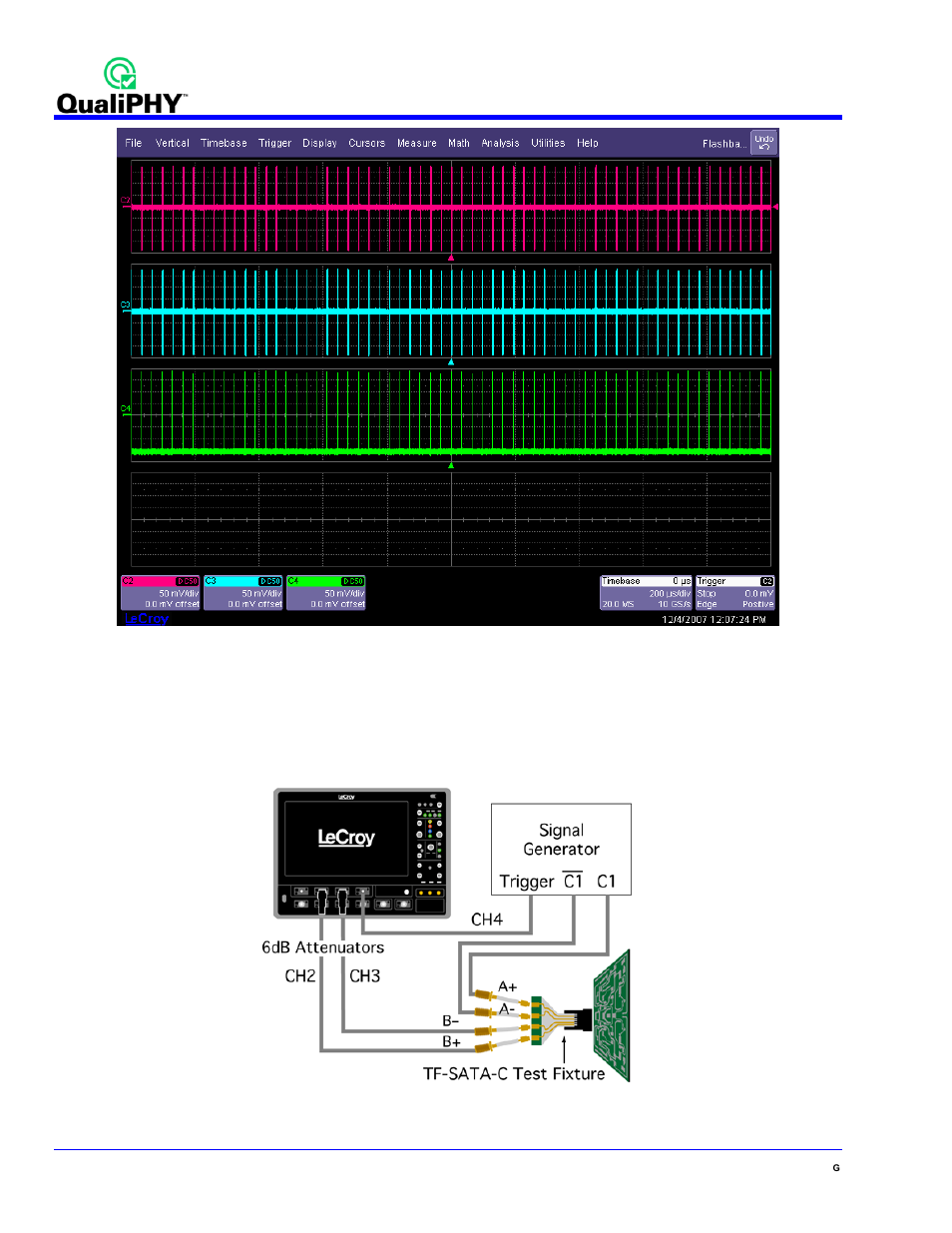 Figure 15. example of a device detecting comreset, Figure 16. signal detection threshold host setup | Teledyne LeCroy QPHY-SATA User Manual | Page 36 / 45
