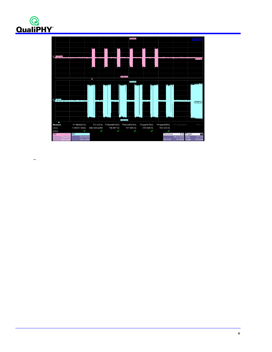 Figure 17. cominit and comwake timing measurements | Teledyne LeCroy QPHY-SATA User Manual | Page 38 / 45