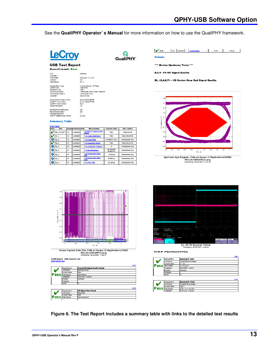 Qphy-usb software option | Teledyne LeCroy QPHY-USB User Manual | Page 13 / 66