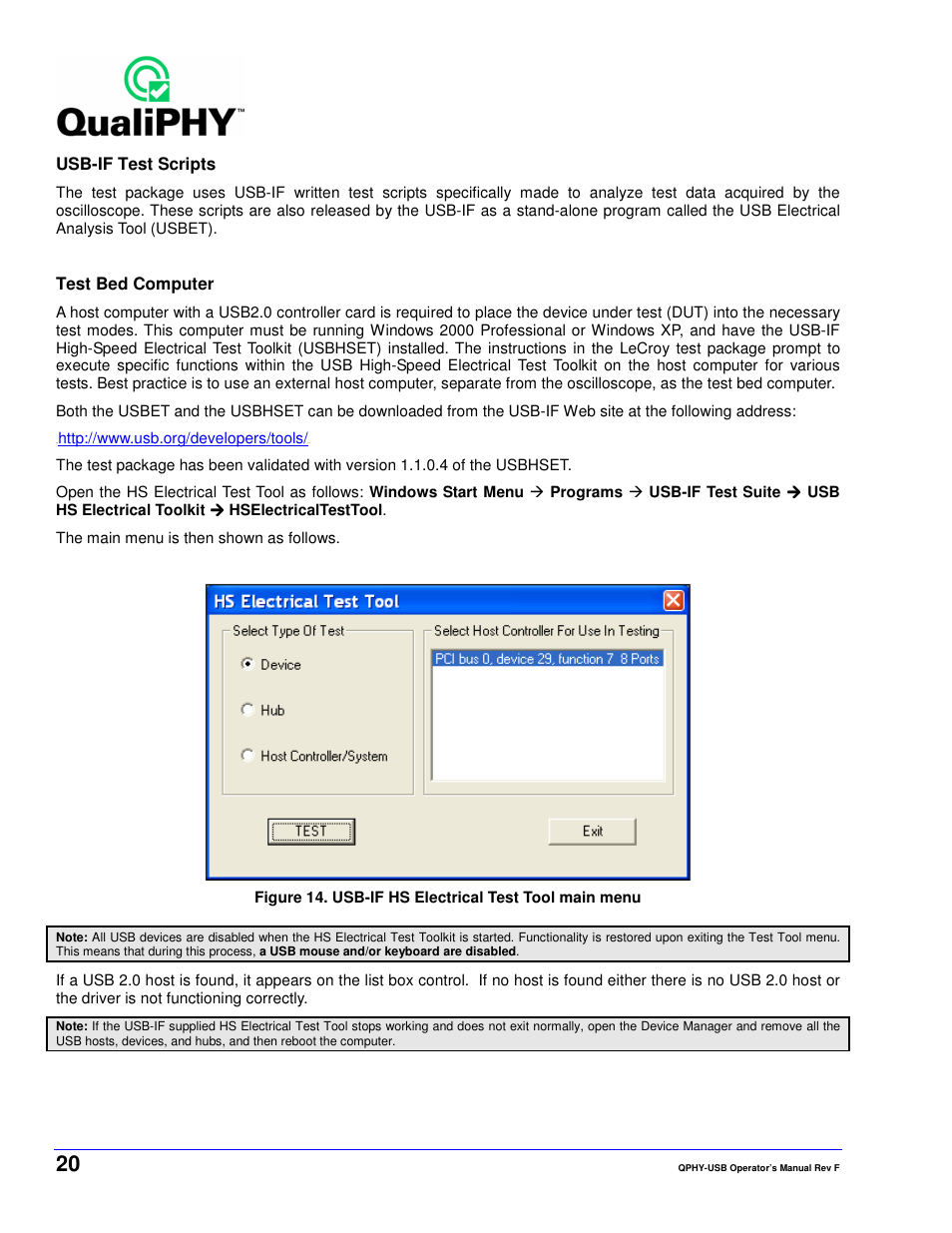 Teledyne LeCroy QPHY-USB User Manual | Page 20 / 66