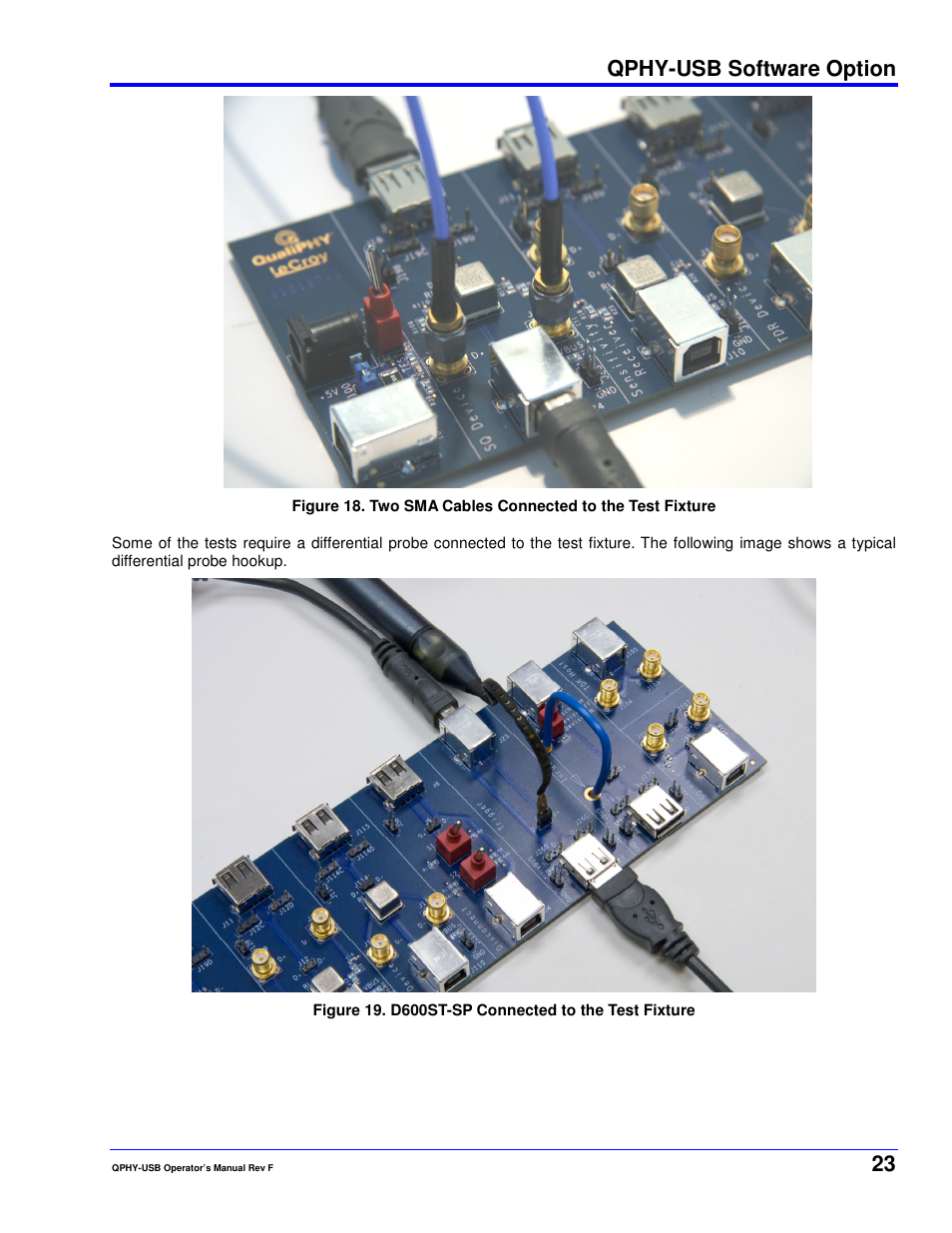 Qphy-usb software option | Teledyne LeCroy QPHY-USB User Manual | Page 23 / 66