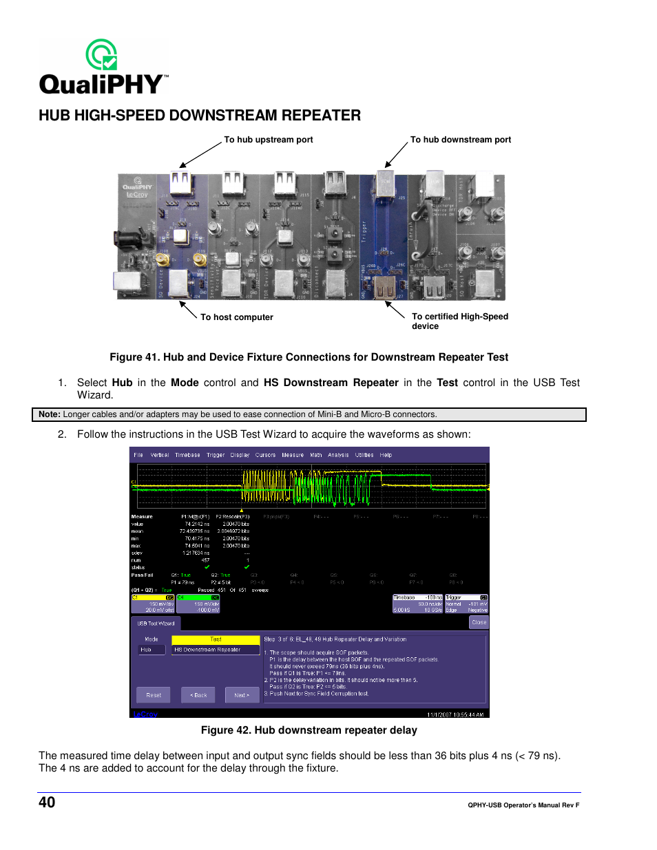 Hub high-speed downstream repeater | Teledyne LeCroy QPHY-USB User Manual | Page 40 / 66