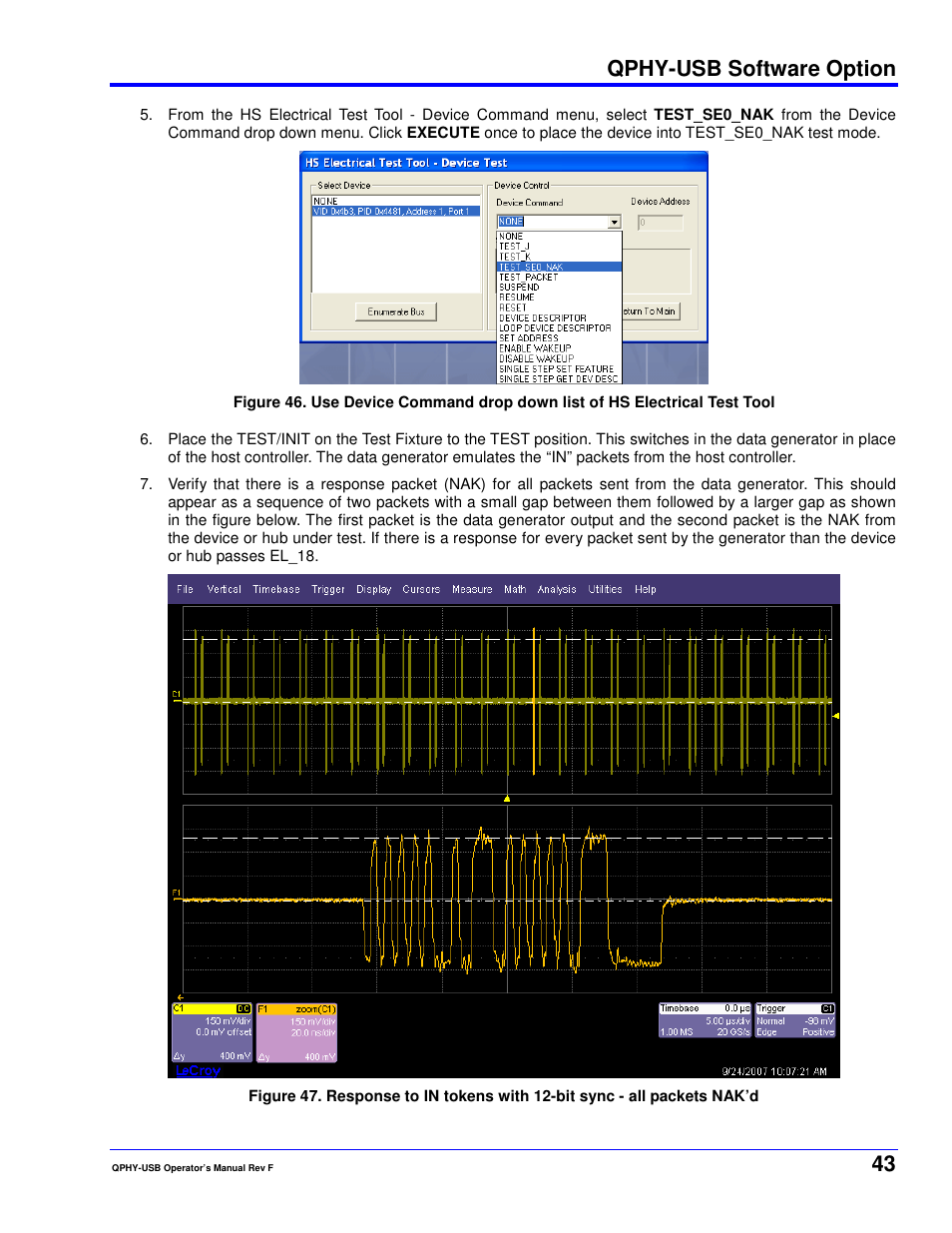 Qphy-usb software option | Teledyne LeCroy QPHY-USB User Manual | Page 43 / 66