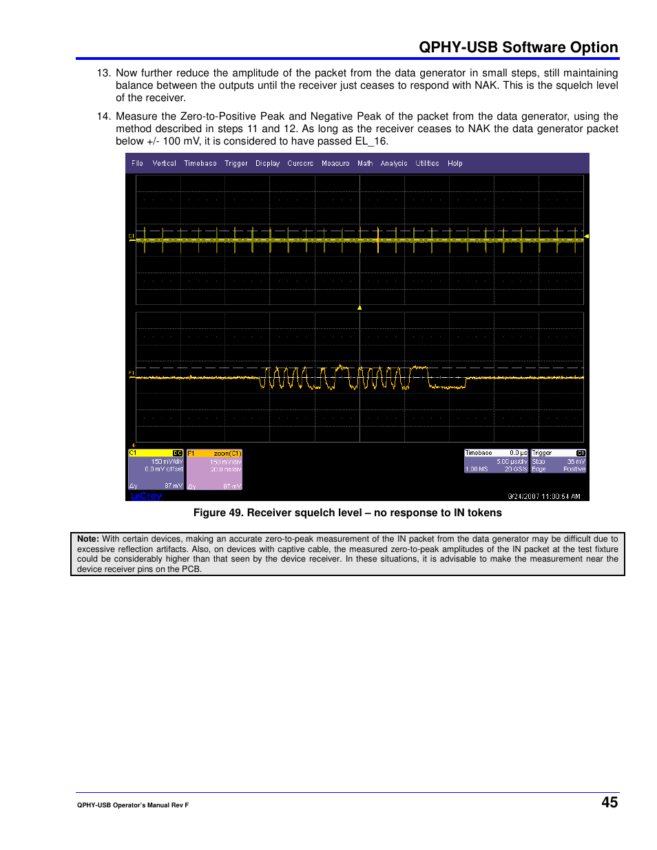 Qphy-usb software option | Teledyne LeCroy QPHY-USB User Manual | Page 45 / 66