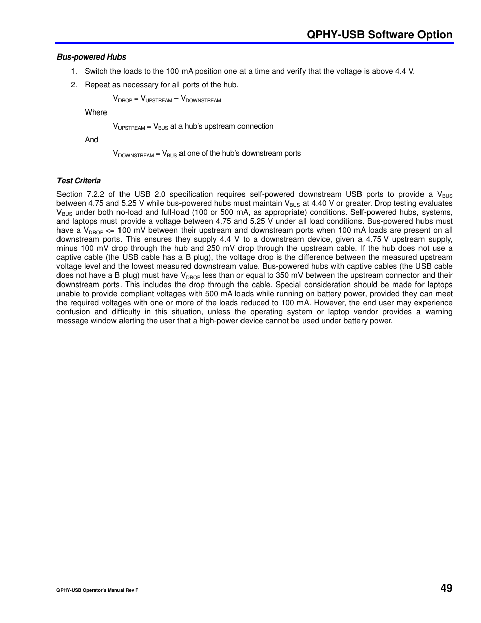 Qphy-usb software option | Teledyne LeCroy QPHY-USB User Manual | Page 49 / 66