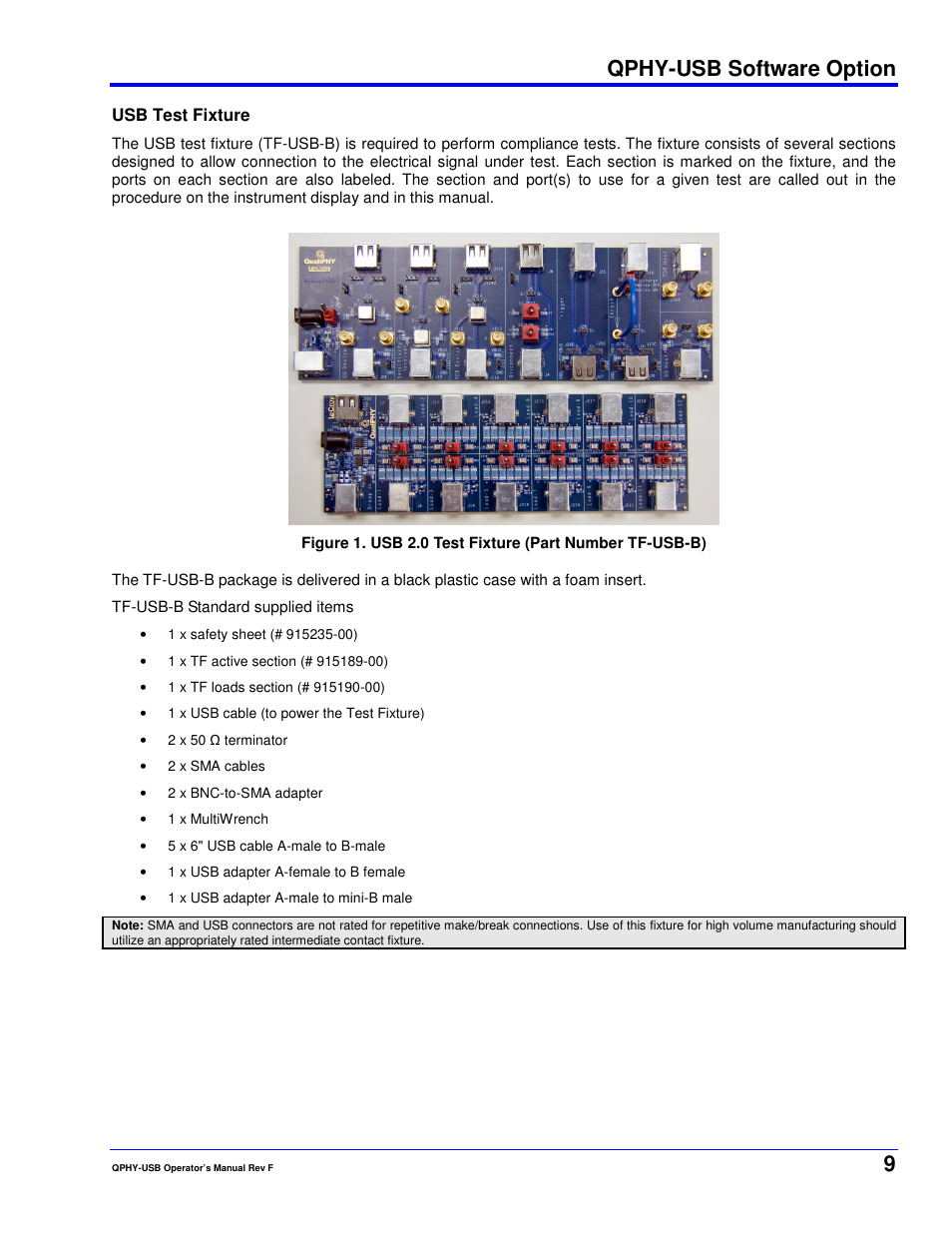 Qphy-usb software option | Teledyne LeCroy QPHY-USB User Manual | Page 9 / 66