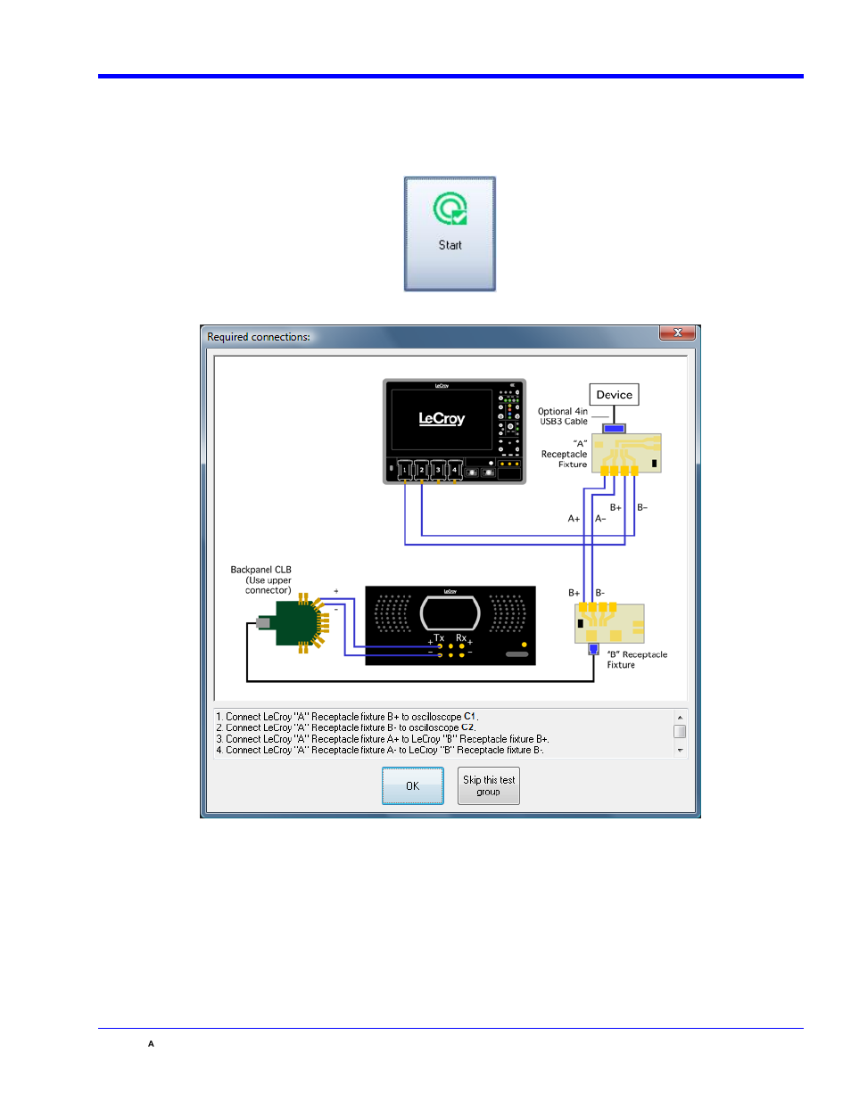 Qphy-usb3-tx -rx operation, Figure 8. start button, Qphy-usb3-tx-rx software option | Teledyne LeCroy QPHY-USB3-Tx-Rx User Manual | Page 15 / 47