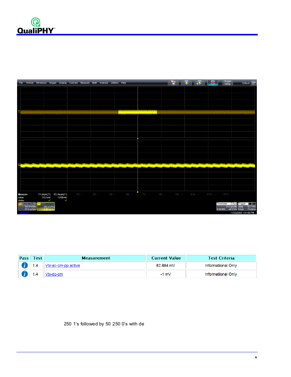 Test 1.4 ac and dc common mode voltage tests, Test 1.5 differential voltage & de-emphasis test | Teledyne LeCroy QPHY-USB3-Tx-Rx User Manual | Page 34 / 47