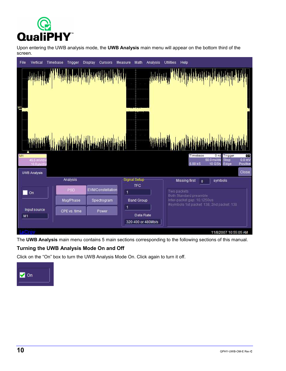 Teledyne LeCroy QPHY-UWB User Manual | Page 10 / 30