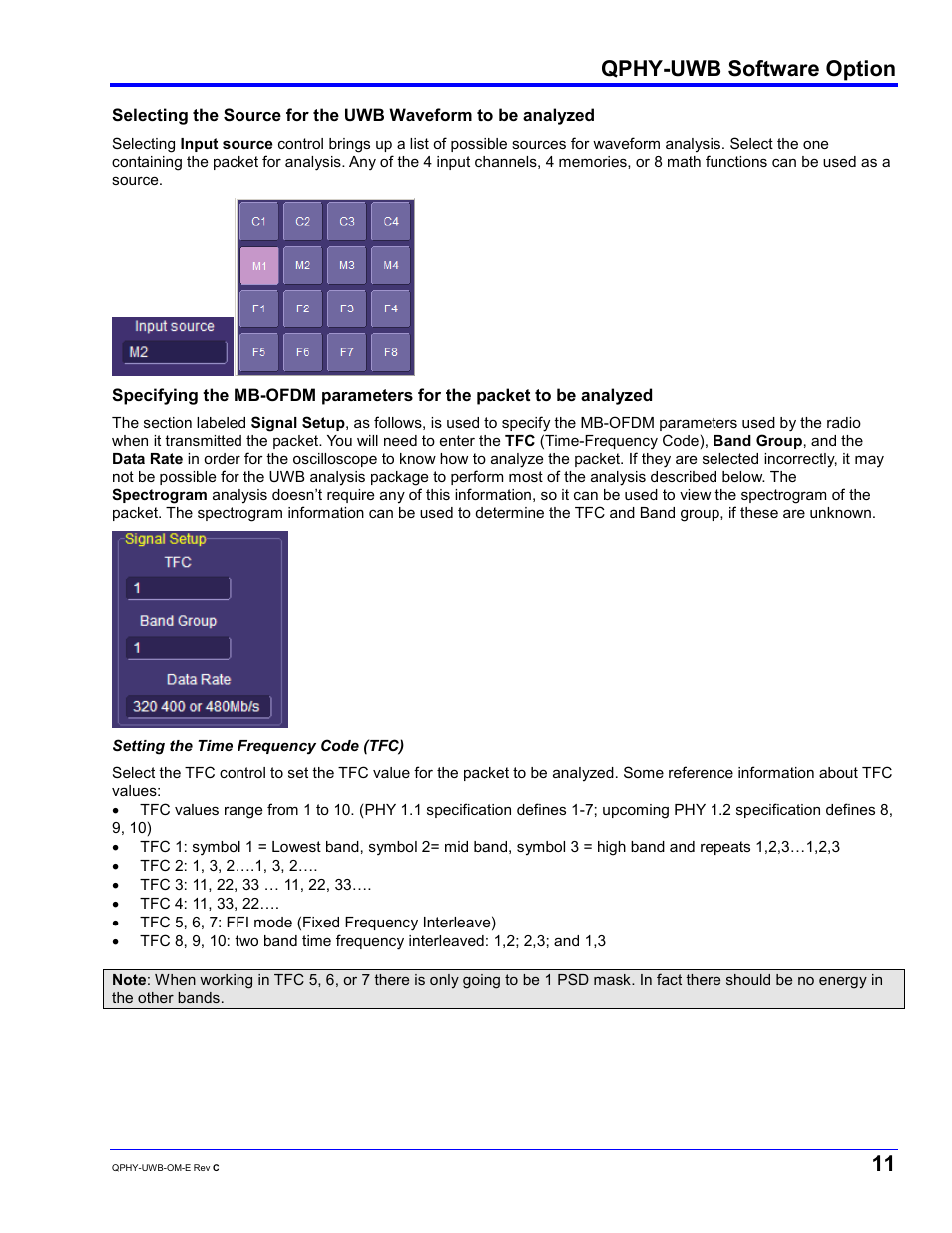 Qphy-uwb software option | Teledyne LeCroy QPHY-UWB User Manual | Page 11 / 30