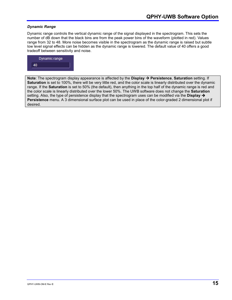 Qphy-uwb software option | Teledyne LeCroy QPHY-UWB User Manual | Page 15 / 30