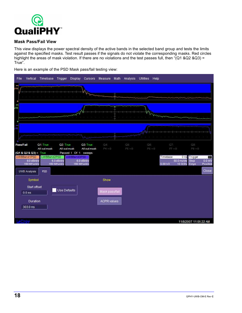 Teledyne LeCroy QPHY-UWB User Manual | Page 18 / 30