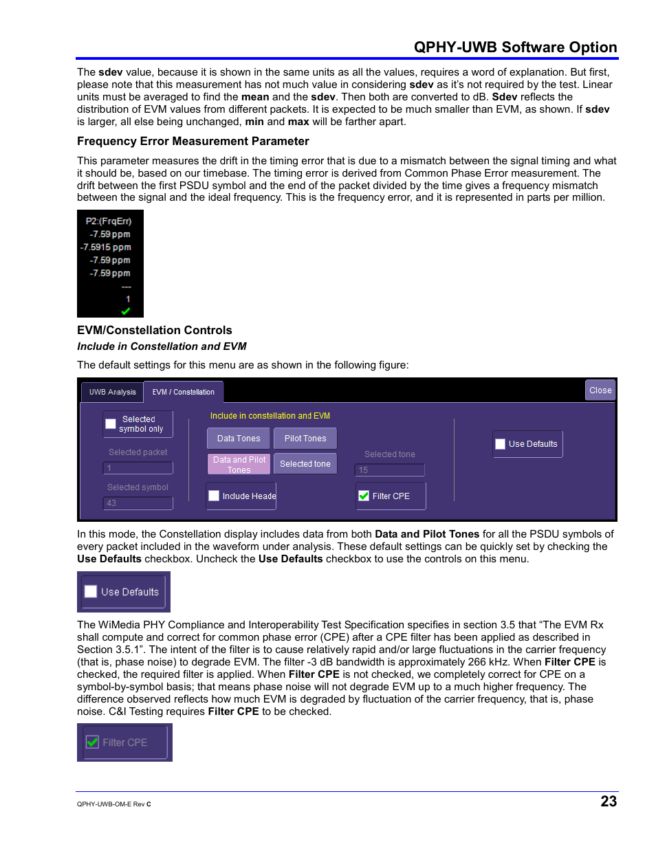 Qphy-uwb software option | Teledyne LeCroy QPHY-UWB User Manual | Page 23 / 30