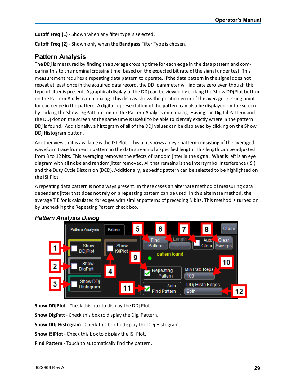 Pattern analysis, Jitter pattern analysis | Teledyne LeCroy SDA II User Manual | Page 31 / 38