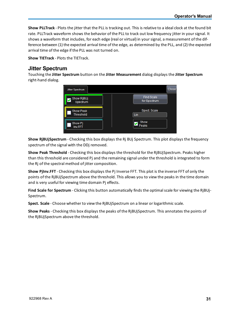Jitter spectrum | Teledyne LeCroy SDA II User Manual | Page 33 / 38
