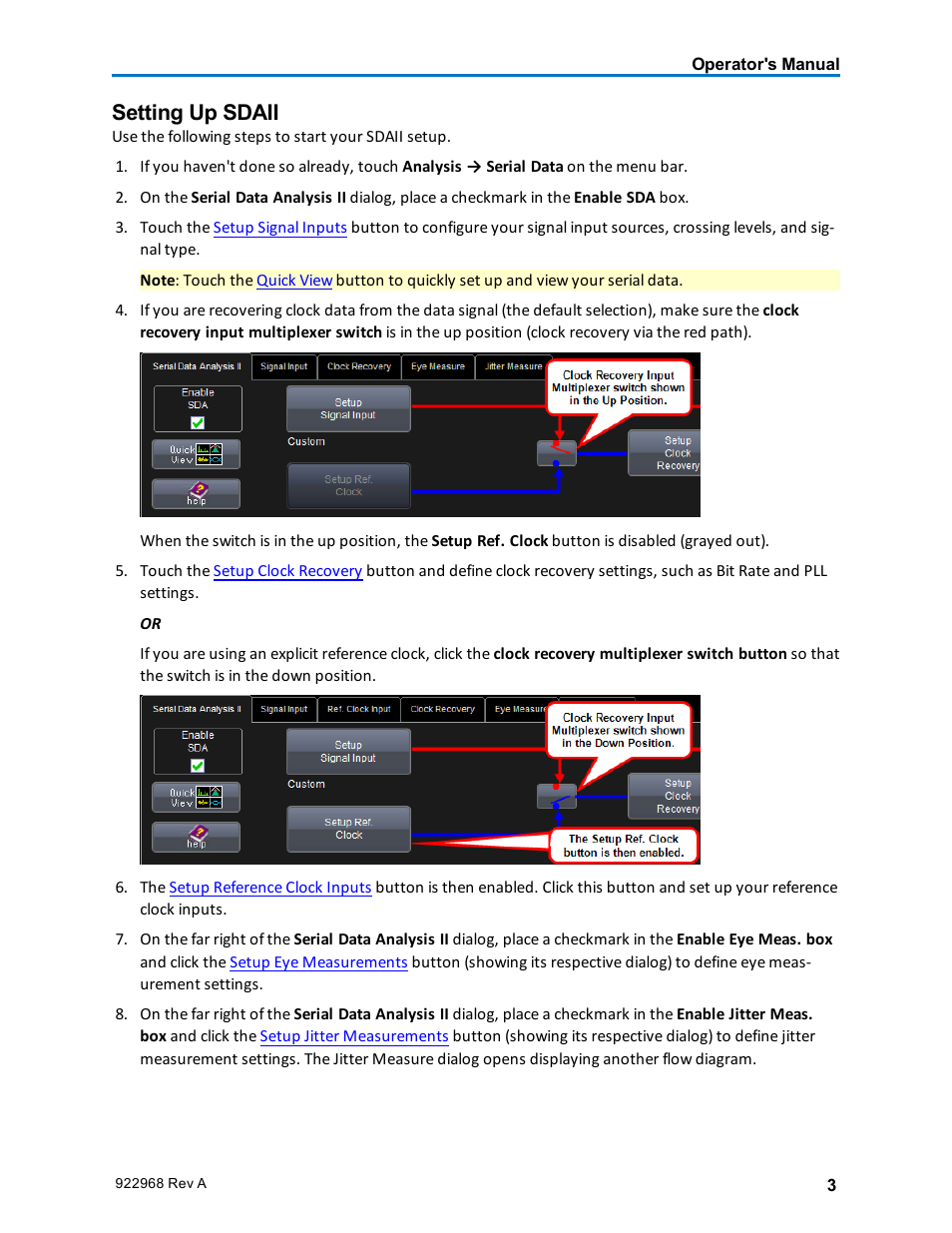 Setting up sdaii | Teledyne LeCroy SDA II User Manual | Page 5 / 38
