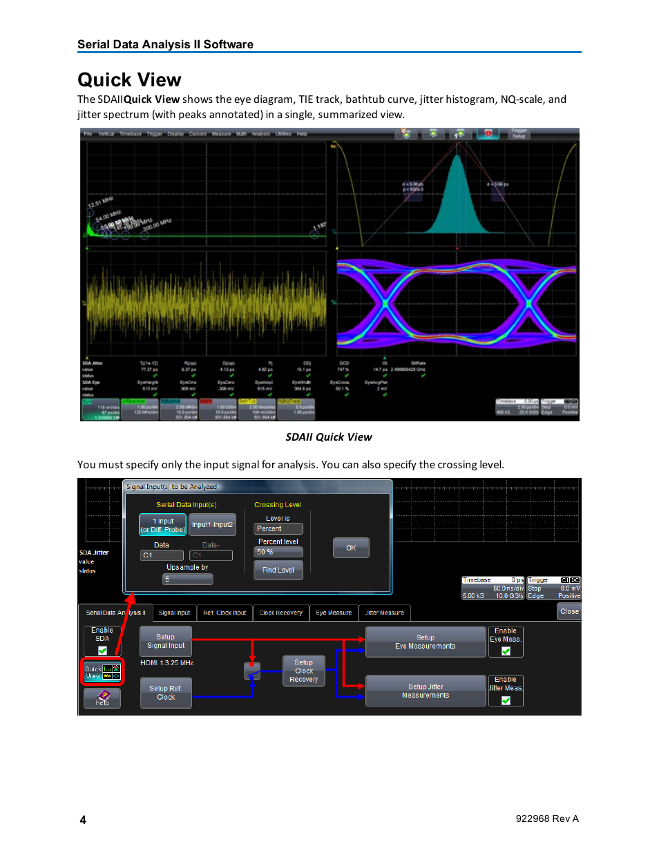 Quick view | Teledyne LeCroy SDA II User Manual | Page 6 / 38