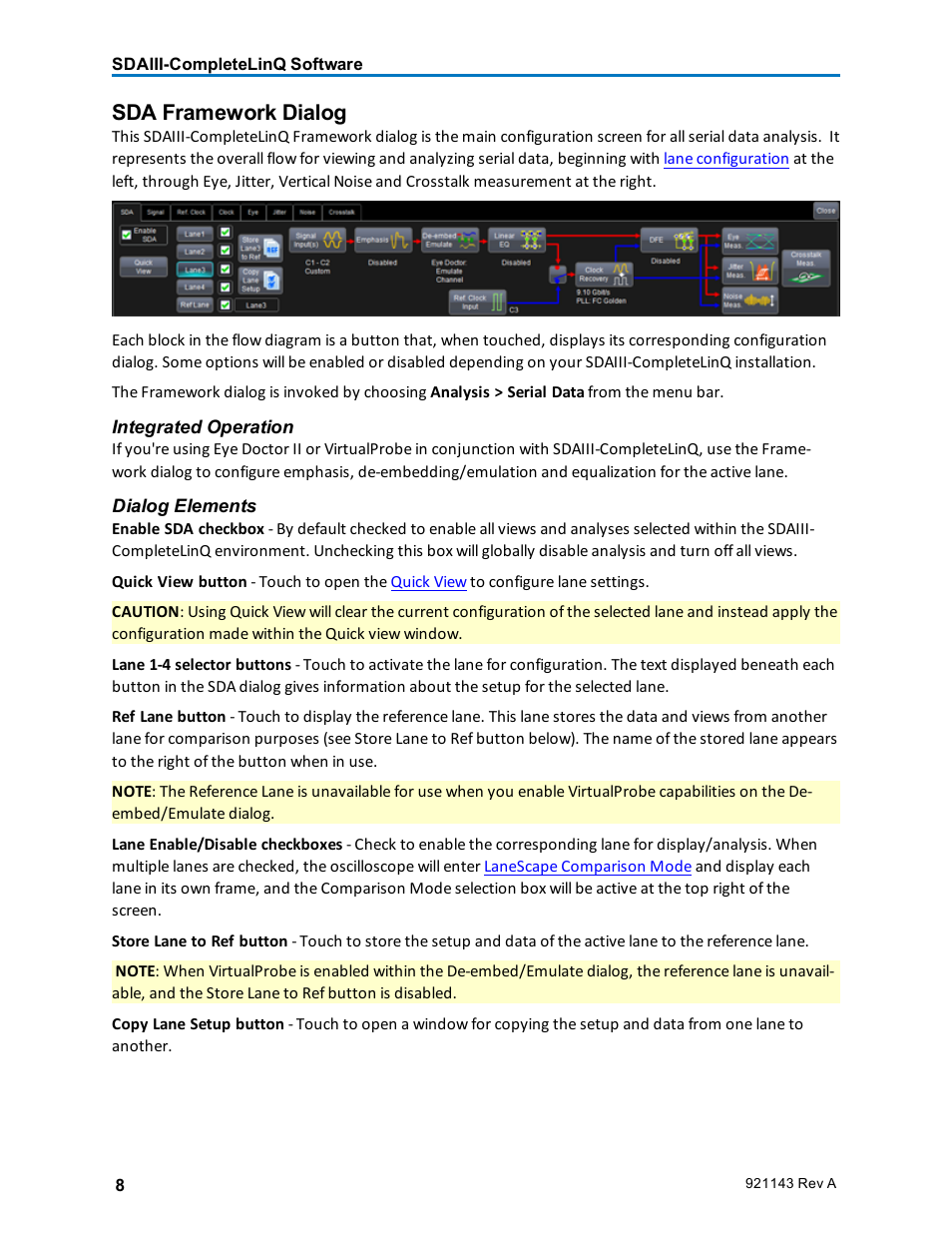 Sda framework dialog | Teledyne LeCroy SDA III-CompleteLinQ User Manual | Page 10 / 59