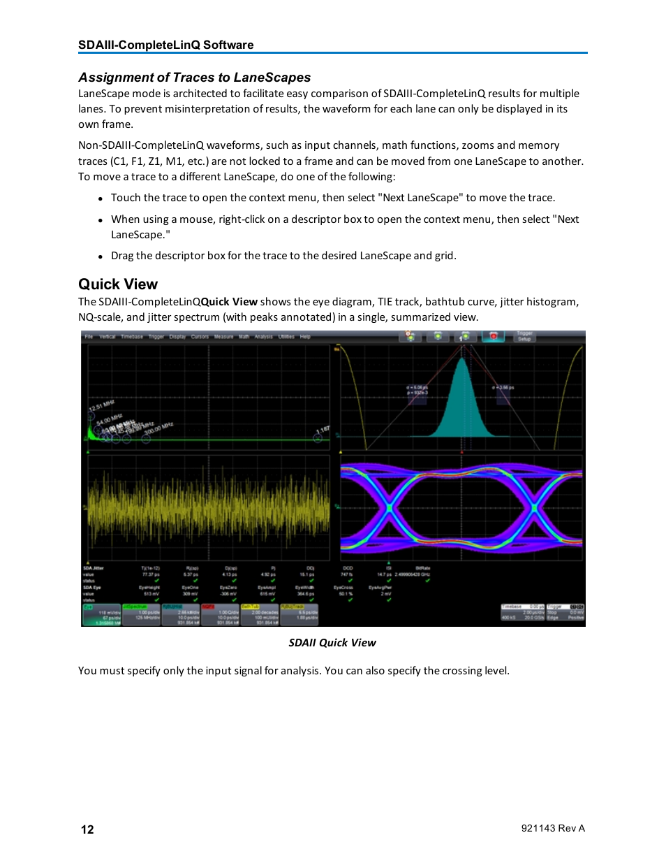 Quick view | Teledyne LeCroy SDA III-CompleteLinQ User Manual | Page 14 / 59