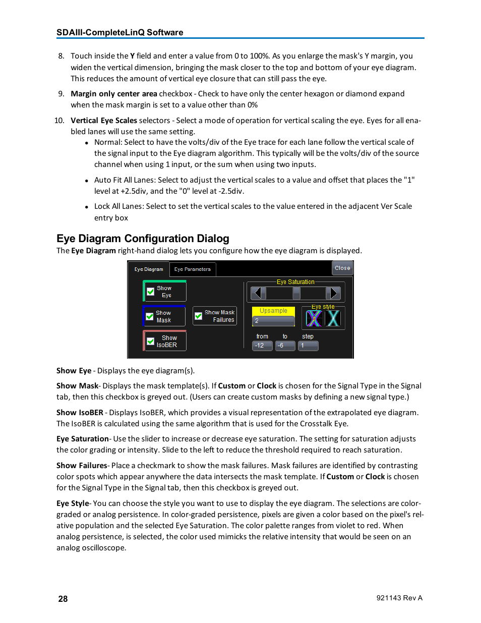 Eye diagram configuration dialog | Teledyne LeCroy SDA III-CompleteLinQ User Manual | Page 30 / 59