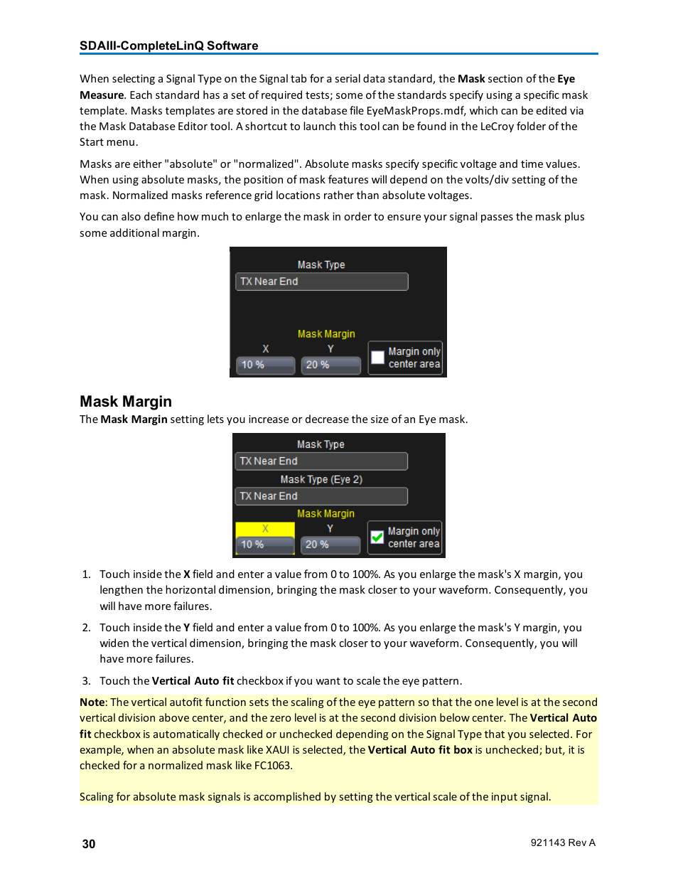 Mask margin | Teledyne LeCroy SDA III-CompleteLinQ User Manual | Page 32 / 59