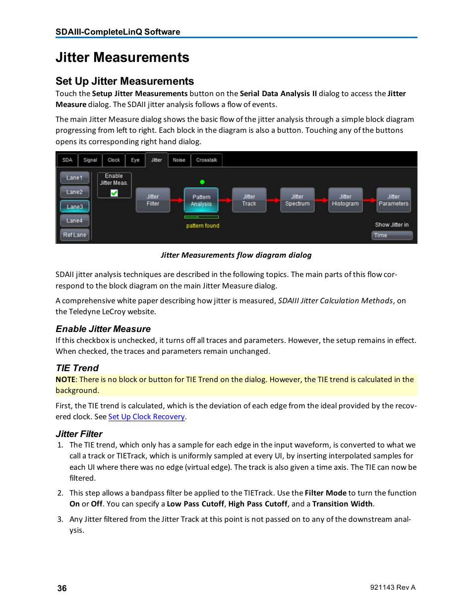 Jitter measurements, Set up jitter measurements | Teledyne LeCroy SDA III-CompleteLinQ User Manual | Page 38 / 59