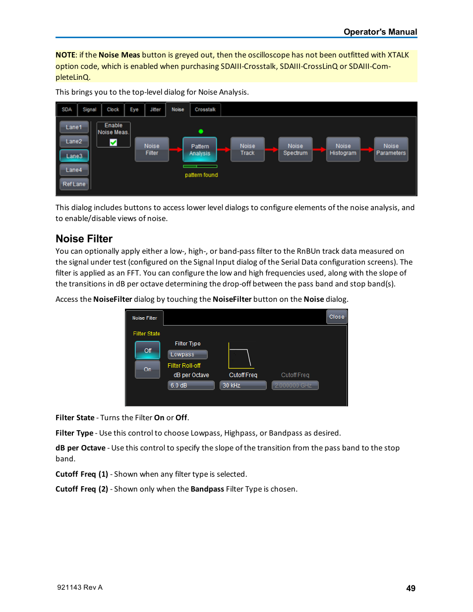 Noise filter | Teledyne LeCroy SDA III-CompleteLinQ User Manual | Page 51 / 59