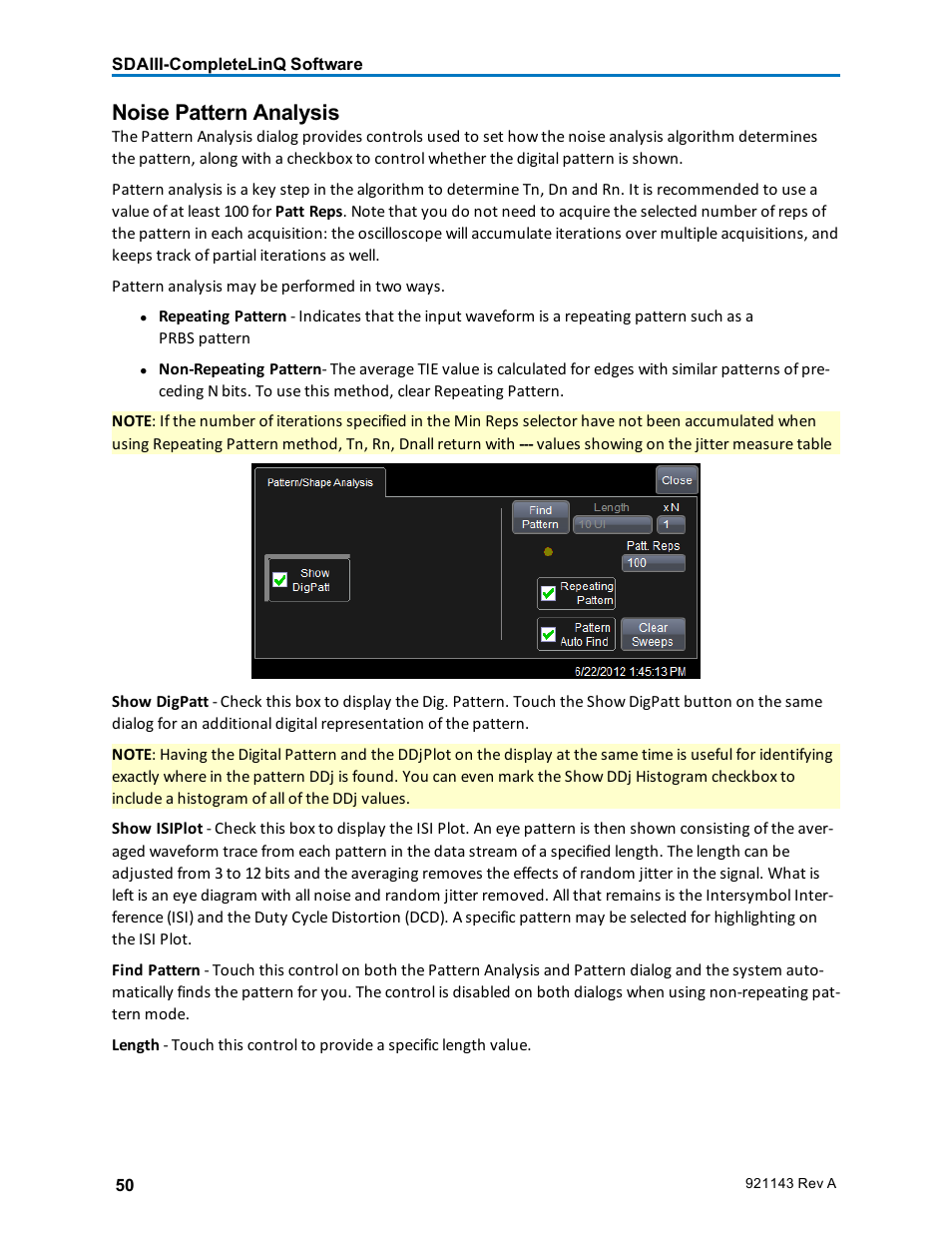 Noise pattern analysis | Teledyne LeCroy SDA III-CompleteLinQ User Manual | Page 52 / 59
